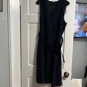 J Crew belted navy sheath dress size 18
